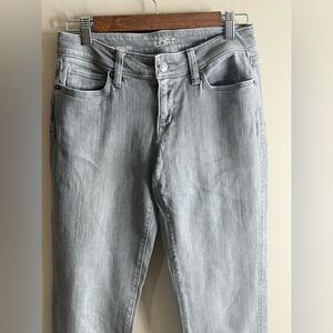LOFT Light Gray Straight-Leg Jeans curvy straight size 26